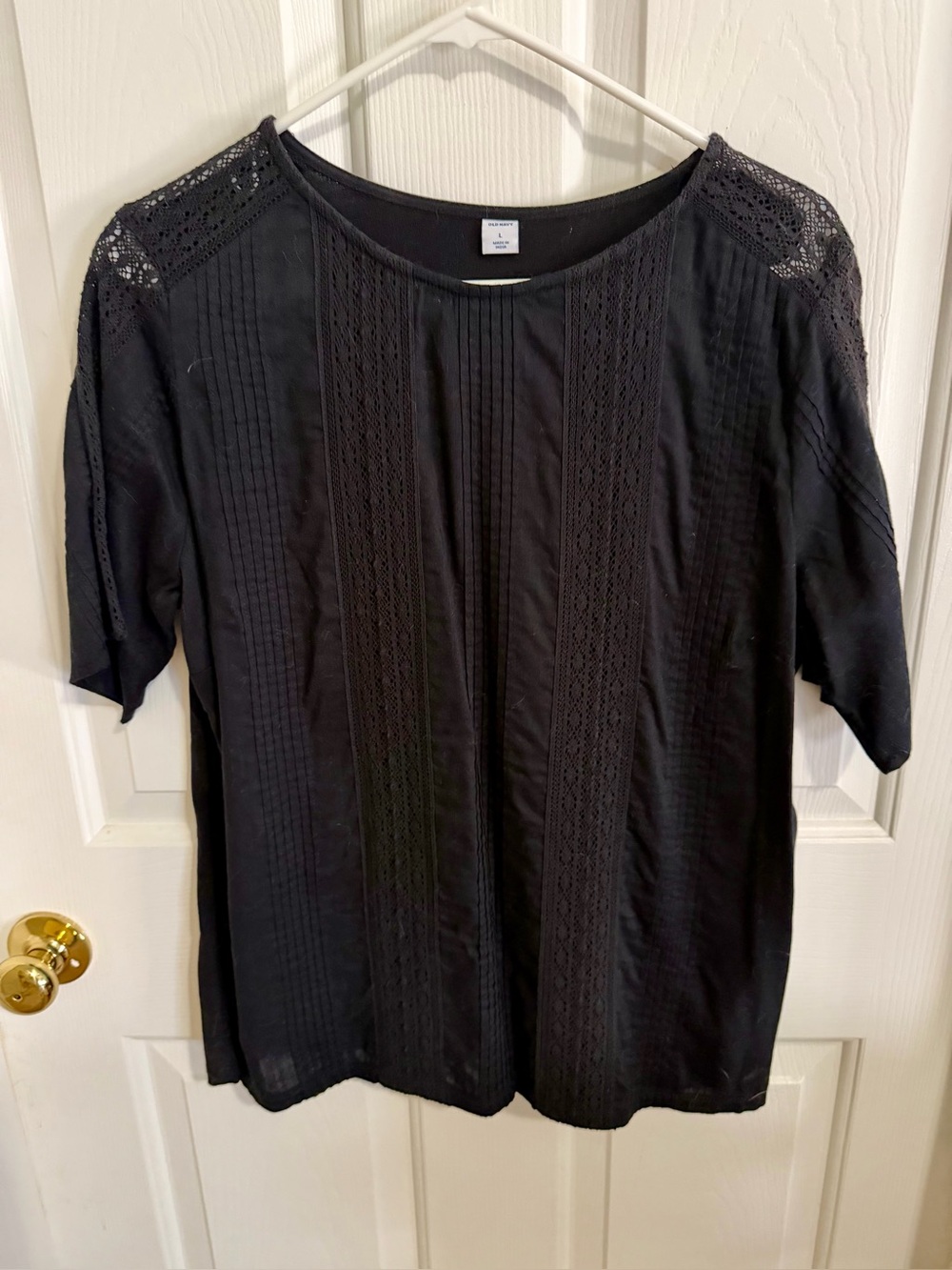 Old Navy Classic Black Short Sleeve Women's Top